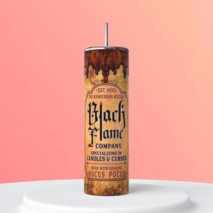 Hocus Pocus black flame candle tumbler 20 oz